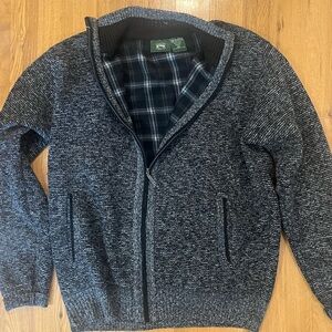 Mens Stillwater Supply Co Full Zip cardigan w/ flannel lining. XXL Gray heather